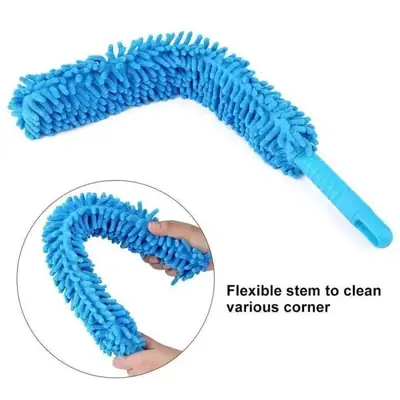 Microfiber Fan Cleaning Duster Steel Body Flexible Fan mop for Quick and Easy Cleaning of Home, Kitchen, Car, Ceiling, and Fan Dusting Office Fan Cleaning Brush with Long Rod thumbnail 2