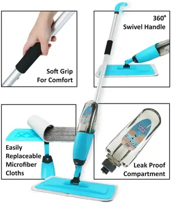 Magic Spray Mop With Extendable Handle | Microfiber Mop For Floor thumbnail 2