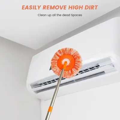 1 PC 360°Rotatable Mop Round Microfiber Dust Mops Cleaning Tools For Household Floor Wall Window thumbnail 4