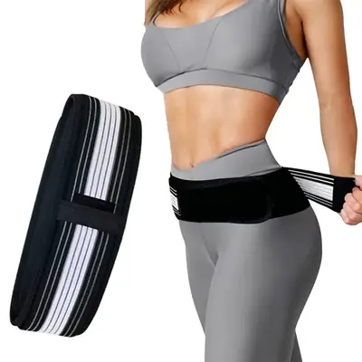 1 PCS Hip Belt Sacroiliac SI Joint Hip Braces for Hip Pain Pelvic Support Belt Sciatica Pelvis Lumbar Pain Relief Lower Back Support Body Buliding Belt thumbnail 3