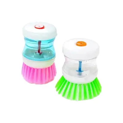 2 pcs Scrub Kitchen Wash Tool And Dishwashing Brush For Kitchen Cleaning Brush And Pot Dish Plastic Brush With Washing Up Liquid For Self Dispensing Cleaning Brush Soap Dispenser Brush thumbnail 6