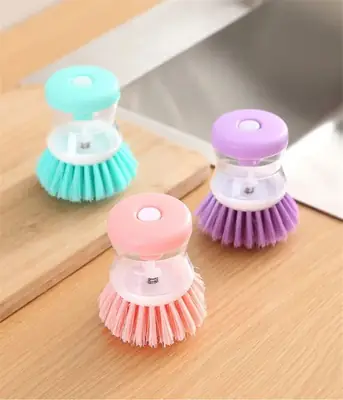 2 pcs Scrub Kitchen Wash Tool And Dishwashing Brush For Kitchen Cleaning Brush And Pot Dish Plastic Brush With Washing Up Liquid For Self Dispensing Cleaning Brush Soap Dispenser Brush thumbnail 3
