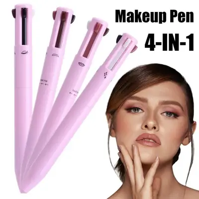 Makeup Pen 4 In 1 Eyebrow Pencil Waterproof Long Lasting Easy Color Eyebrow Lip Highlighter Pen Sweatproof Makeup Cosmetic Tool thumbnail 3