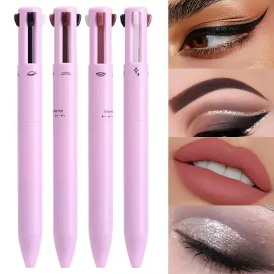 Makeup Pen 4 In 1 Eyebrow Pencil Waterproof Long Lasting Easy Color Eyebrow Lip Highlighter Pen Sweatproof Makeup Cosmetic Tool thumbnail 5