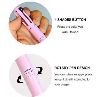 Makeup Pen 4 In 1 Eyebrow Pencil Waterproof Long Lasting Easy Color Eyebrow Lip Highlighter Pen Sweatproof Makeup Cosmetic Tool thumbnail 6