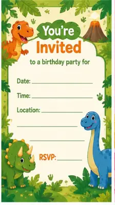 Happy Birthday Birthday Invitation cards for kids thumbnail 2