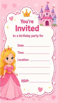 Happy Birthday Birthday Invitation cards for kids thumbnail 3