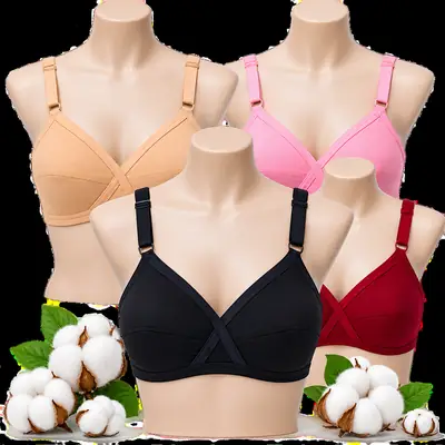 BIN-B Pack of 4 Cotton for Women & Girls 