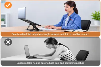 Foldable Laptop Phone Tablet Stand – Desktop Multifunctional Phone Stand & Laptop Lifting Support thumbnail 3