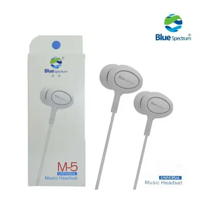 Blue Spectrum M5 Handsfree | High-Quality Stereo Earphones with Deep Bass Sound | Wired Headphones for All Mobile Phones
