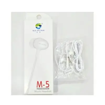 Blue Spectrum M5 Handsfree | High-Quality Stereo Earphones with Deep Bass Sound | Wired Headphones for All Mobile Phones thumbnail 2