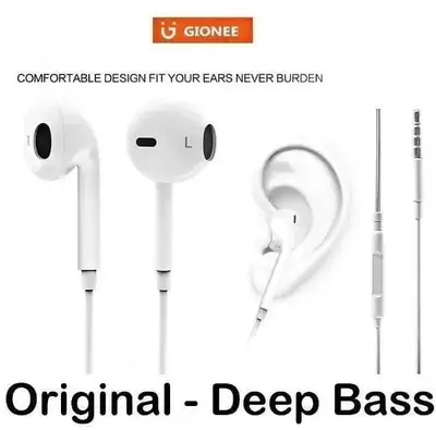 GIONEE ORIGINAL HANDSFREE WITH HIGH QUALITY MIC AND DEEP BASS SOUND GIVES BEST EXPERIENCE IN GAMING - BEST FOR PUBG