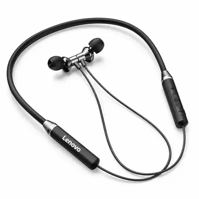 Lenovo HE05 Wireless Neckband Bluetooth 5.0 Headphone Wireless Headset With Heavy Bass Stereo Earphones High Quality Magnetic Attraction Intelligent Noise Reduction Cancelling Sports Headset