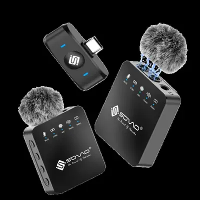 Black Microphone1 Year Warranty SOVO SWM-576 Wireless Microphone