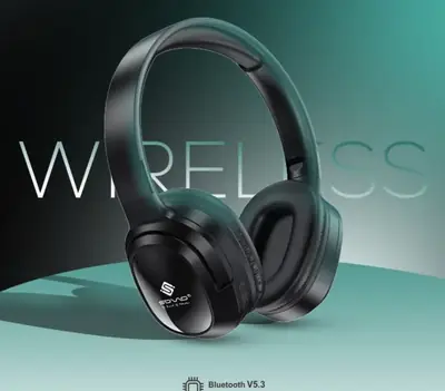 CRAZY BASS SHP 550 FOLDABLE WIRELESS HEADPHONE EARBUDS BLUETOOTH HANDFREE FOR ALL CELL PHONES