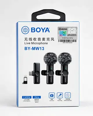 Wireless Microphone for Android & iOS | Dual Mic 2.4GHz Noise Reduction | Type-C Live Streaming, Vlogging & Video Recording Mic