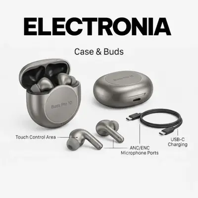 Buds Pro 10 TWS Earbuds with ANC/ ENC Touch Control 