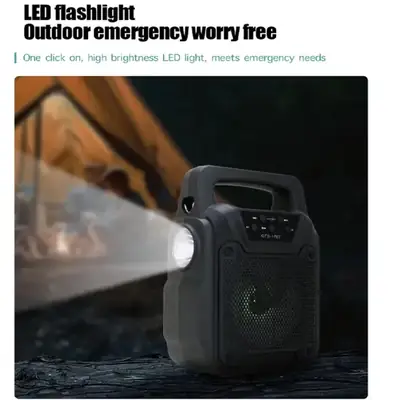 GTS 1767 Solar Charging Wireless Bluetooth Speakers - MP3 Music Player - SD Card FM Radio USB Rechargeable Speaker - 4 inch Drive Size - Greatnice BEST Quality loudspeaker Sound Players Double Solar Wireless Speaker – LED Light Flashlight Portable Speaker thumbnail 2