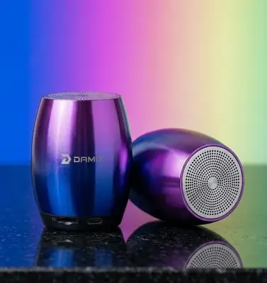 Damix Dm-001 Portable Mini Bluetooth 5.3 Speaker | TWS Aluminum Alloy Wireless Audio | TF Card & Type-C Supported