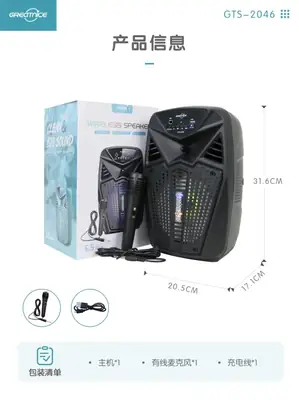 Sixonic GTS 2046 Portable Bluetooth Speaker with FM Radio