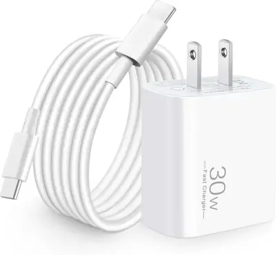 30W C-Type Rapid Charger Power Fast Adapter for Google 10/9A/9 Pro XL/9 Pro/8 Pro/8/8a/7 Pro/3A Pro/Phone 2-Tablet/Chromebook & Support 30 W Other USB C Devices Quick Charge,White