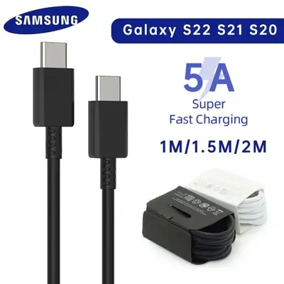 Original Samsung S21 S20 5G 25w Cable Surper Fast Charge Type C To Type C Pd PPS Quick Charging For Galaxy Note 20 Ultra 10