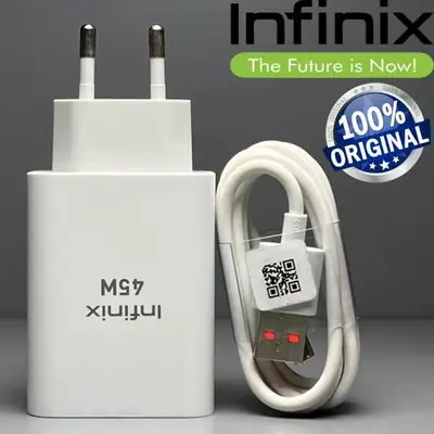 Infinix Original 45W Charger + Type-C Cable