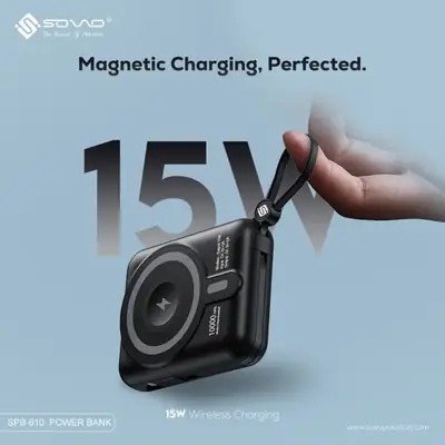 ROBO SPB-610 10000MAH Wireless Power Bank PD Fast Charging With 1 Year Brand Warranty