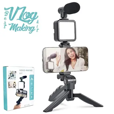 VLOGGING Kit Tripod Shoot Video Ay-49 Video Making Vlogging Kit Tripod