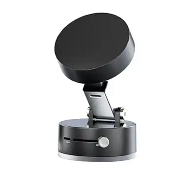 A2 Vacuum Magnetic Folding Mobile Holder | 360° Rotatable Double-Sided Suction Stand | Strong Magnetic Phone Bracket for Desk & Car thumbnail 2