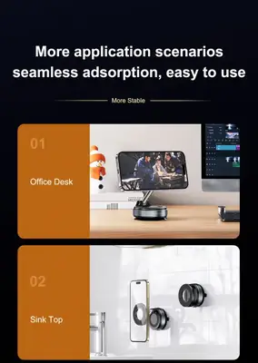 Newest K007 Universal 360 Degree Car Mobile Phone Holder with Strong Magnets Magnetic Car Desk Stand Direct Factory Supply thumbnail 2