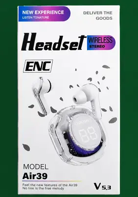 Smart Touch A-39 Earbuds With silicon cover
