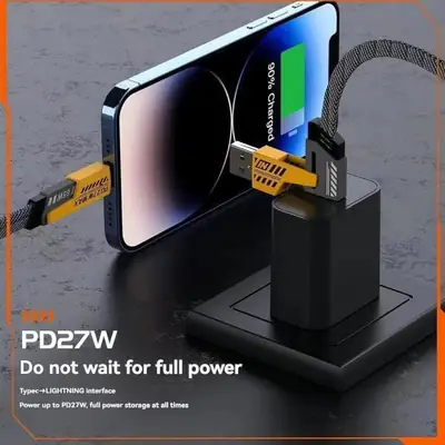 4-in-1 Fast Charging Data Cable USB to Type-C, Lightning & Micro USB – High Speed Charging & Data Sync – 1 Meter thumbnail 6