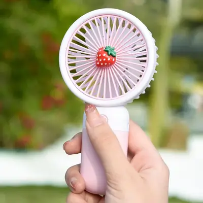  Mini Fan Rechargeable /Hanheld Desktop USB Fan Electric Portable Mini Desk Fan for Kids - Rechargeable USB Battery - Handheld Fan with Adjustable Speed - Versatile Usage