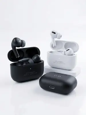 Black Long-Lasting Battery With Fast Charge 2 Earbuds thumbnail 2