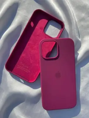 Premium Liquid Silicone Case for iPhone 16 Pro – Plum / Maroon (Soft Microfiber Inner Lining)