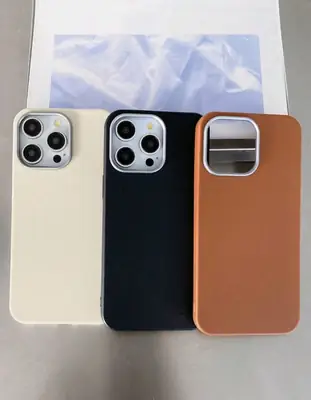 Luxury Leather Texture Shockproof Case for iPhone 17 Pro Max – Metal Camera Frame Protection (Black & Brown)