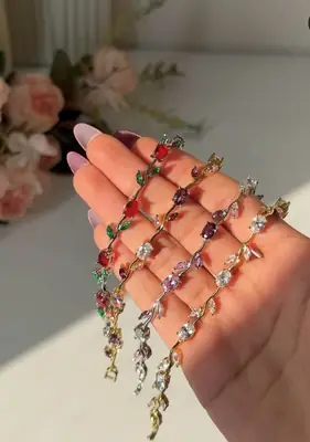 1 Pc Modern Design Gold Plated Chain Bracelet thumbnail 2