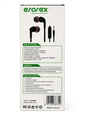 Erorex M-17 Extra Bass Wired Earphones 3.5mm Jack | In-Ear Handsfree with Mic | HD Sound | Universal Compatibility thumbnail 2
