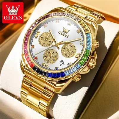 Luxury Quartz Watch Stainless Steel Waterproof