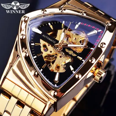Men's Casual Automatic Mechanical Triangular Dial  Watch