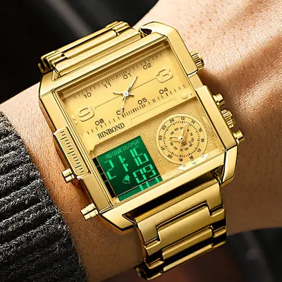 BINBOND 3332 Luxury Stainless Steel Waterproof Watch