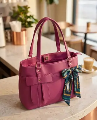 Girl's Leather Plain Hand Bag