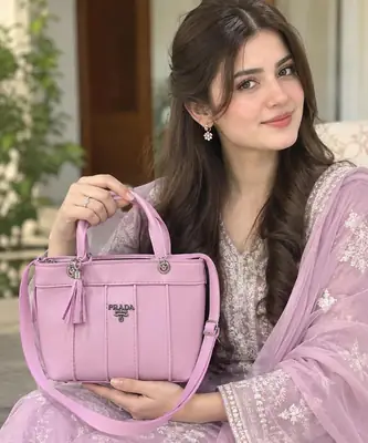 Girl's Leather Plain Hand Bag