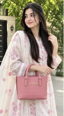 Girl's Leather Printed Hand Bag