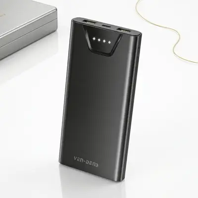 VEN-DENS 10000mAh Portable Power Bank (VD-PB041) with Charging Cable thumbnail 3