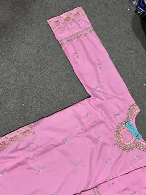 2 Pcs Women's Stitched Cotton Embroidered Shirt And Trouser thumbnail 3