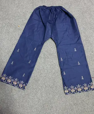 2 Pcs Women's Stitched Cotton Embroidered Shirt And Trouser thumbnail 2
