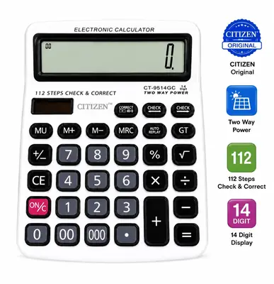 12 Digits Calculator, Keyboard Calculator With Large Buttons. Comes With New Slide On Hard Case Calculator