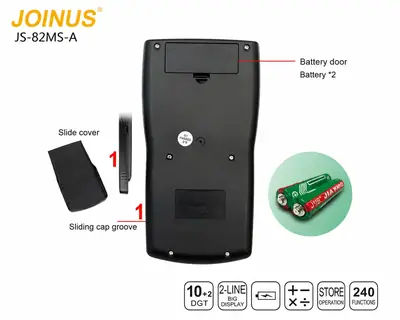 JOINUS Scientific Calculator JS-82MS-A | 240 Functions, 10+2 Digits, 2-Line Display thumbnail 3